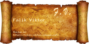 Falik Viktor névjegykártya